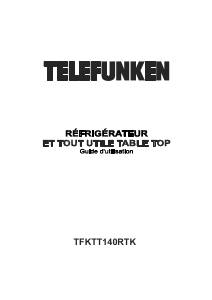 Mode d’emploi Telefunken TFKTT140RTK Réfrigérateur