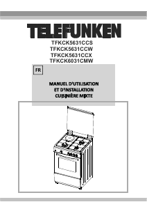 Mode d’emploi Telefunken TFKCK5631CCS Cuisinière