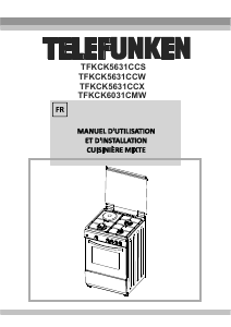 Mode d’emploi Telefunken TFKCK5631CCX Cuisinière