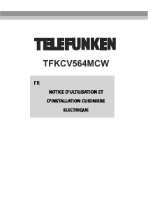 Mode d’emploi Telefunken TFKCV564MCW Cuisinière