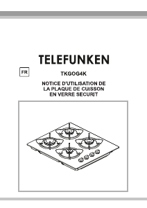 Mode d’emploi Telefunken TKGOG4K Table de cuisson