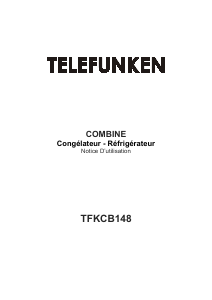 Mode d’emploi Telefunken TFKCB148 Réfrigérateur combiné