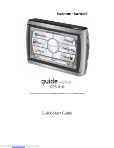 Handleiding Harman Kardon GPS-810 Navigatiesysteem