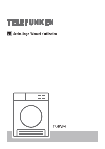 Mode d’emploi Telefunken TKHP8F4 Sèche-linge