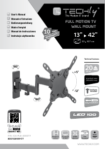 Manuale Techly ICA-PLB 400DTY Supporto da parete