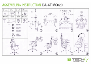 Panduan Techly ICA-CT MC020 Kursi Kantor
