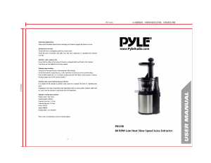 Manual Pyle PKSJ30 Juicer