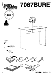 说明书 Parisot 7067BURE School 桌子