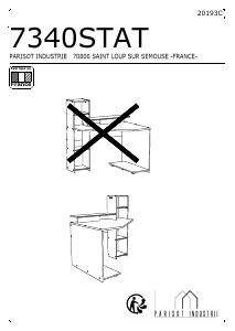 Руководство Parisot 7340STAT SetUp Письменный стол