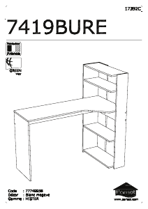 Bruksanvisning Parisot 7419BURE Mister Skrivebord