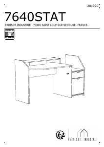 Kullanım kılavuzu Parisot 7640STAT SetUp Çalışma masası