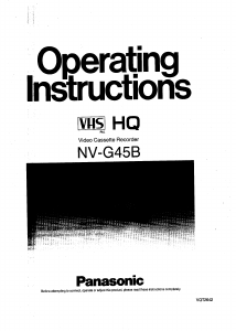 Manual Panasonic NV-G40B Video recorder