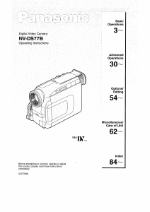 Manual Panasonic NV-DS77B Camcorder