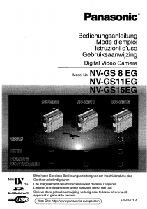 Handleiding Panasonic NV-GS8EG Camcorder