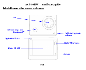 Bruksanvisning Denver ACT-8030W Actionkamera