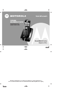 Manual de uso Motorola ME4050 Teléfono inalámbrico