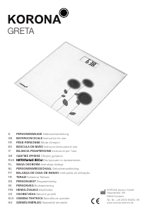 Brugsanvisning Korona 74756 Greta Personvægt