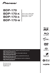 Käyttöohje Pioneer BDP-170 Blu-ray-soitin