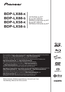 Manual de uso Pioneer BDP-LX58-K Reproductor de blu-ray