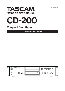 Manual Tascam CD-200 CD Player