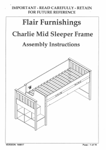 说明书 Flair Furnishings Charlie Mid Sleeper 高架床