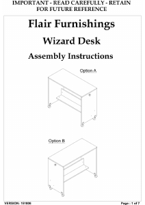 Manual Flair Furnishings Wizard Birou