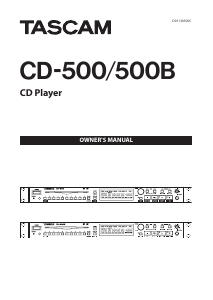 Manual Tascam CD-500 CD Player