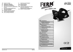 Handleiding FERM PPM1009 Schaafmachine