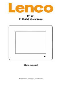 Manual Lenco DF-831 Digital Photo Frame