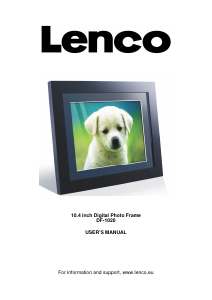 Manual Lenco DF-1020 Digital Photo Frame
