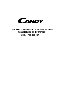 Manual de uso Candy FCO1004W Cocina