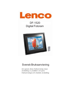 Bruksanvisning Lenco DF-1520 Digital fotoram