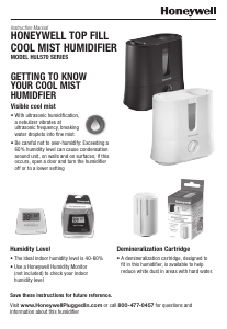 Manual Honeywell HUL570W Humidifier