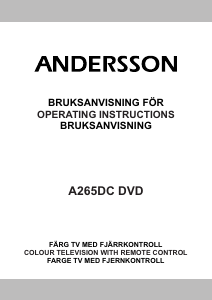 Bruksanvisning Andersson A265DC DVD LCD TV