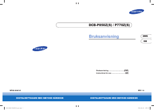 Bruksanvisning Samsung DCB-P770Z Digitalmottagare