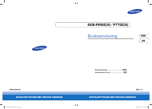 Handleiding Samsung DCB-P850Z Digitale ontvanger