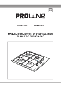 Mode d’emploi Proline PGH461W-F Table de cuisson