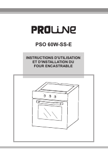 Mode d’emploi Proline PSO60W-E Four