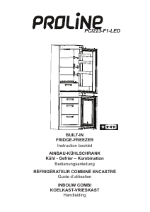 Mode d’emploi Proline PCI223-F1-LED Réfrigérateur combiné