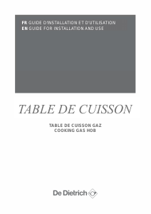 Mode d’emploi De Dietrich DPG7341B Table de cuisson