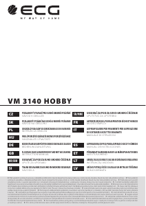 Handleiding ECG VM 3140 Hobby Stofzuiger