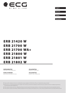 Handleiding ECG ERB 21802 W Koel-vries combinatie