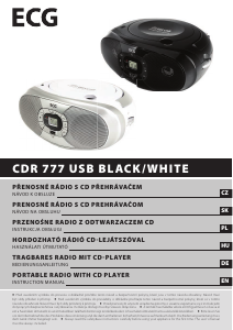 Návod ECG CDR 777 USB Stereo súprava