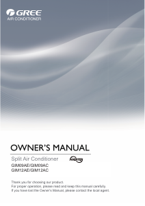 Manual Gree GIM09AE Air Conditioner