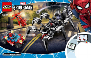 Rokasgrāmata Lego set 76163 Super Heroes Venom rāpojošais transportlīdzeklis