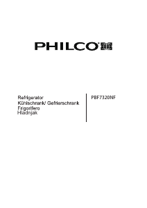 Bedienungsanleitung Philco PBF7320NF Kühl-gefrierkombination