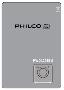 Handleiding Philco PWD1275BU Was-droog combinatie