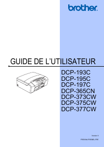 Mode d’emploi Brother DCP-373CW Imprimante multifonction