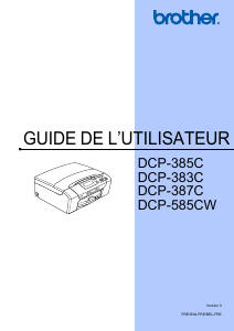 Mode d’emploi Brother DCP-385C Imprimante multifonction