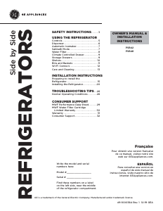 Manual GE PSB48YSNSS Fridge-Freezer